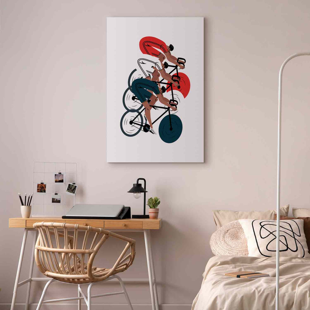 Cycling Race Illustration Sports Canvas Print