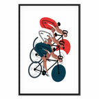 Cycling Race Illustration Sports Canvas Print