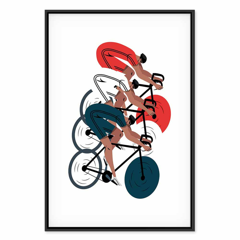 Cycling Race Illustration Sports Canvas Print