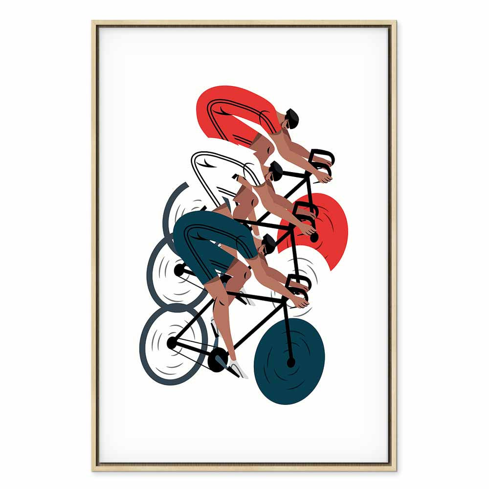 Cycling Race Illustration Sports Canvas Print