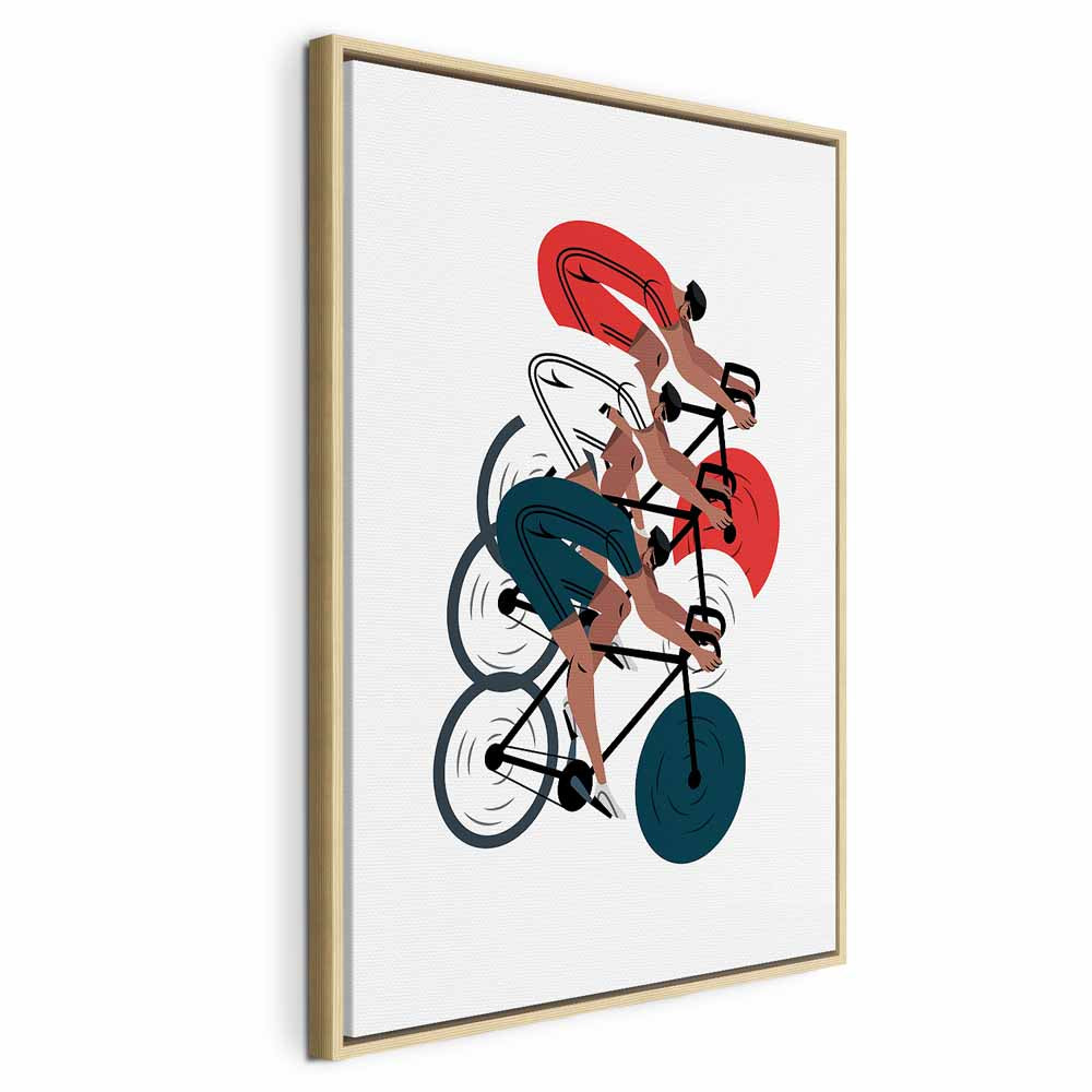Cycling Race Illustration Sports Canvas Print