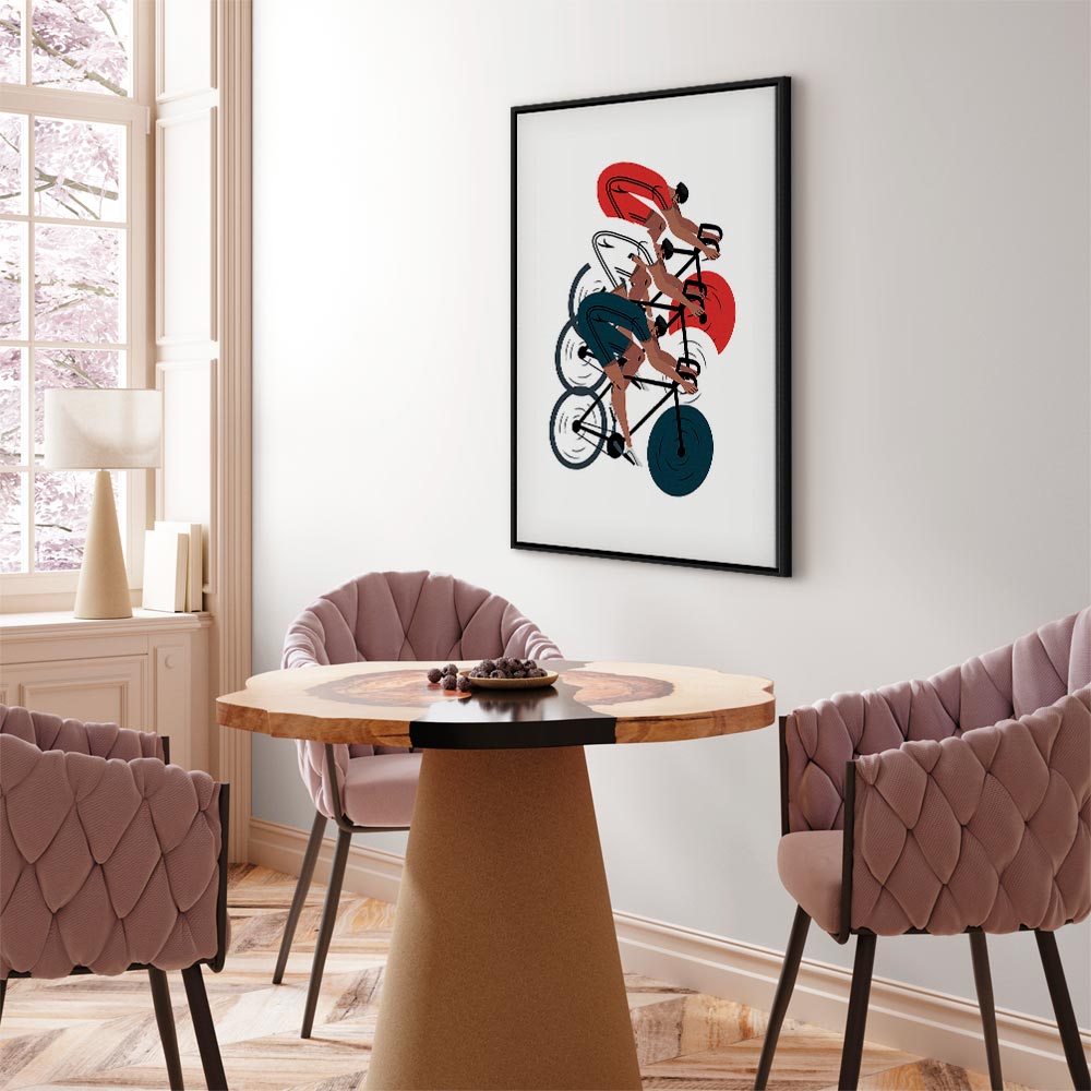 Cycling Race Illustration Sports Canvas Print