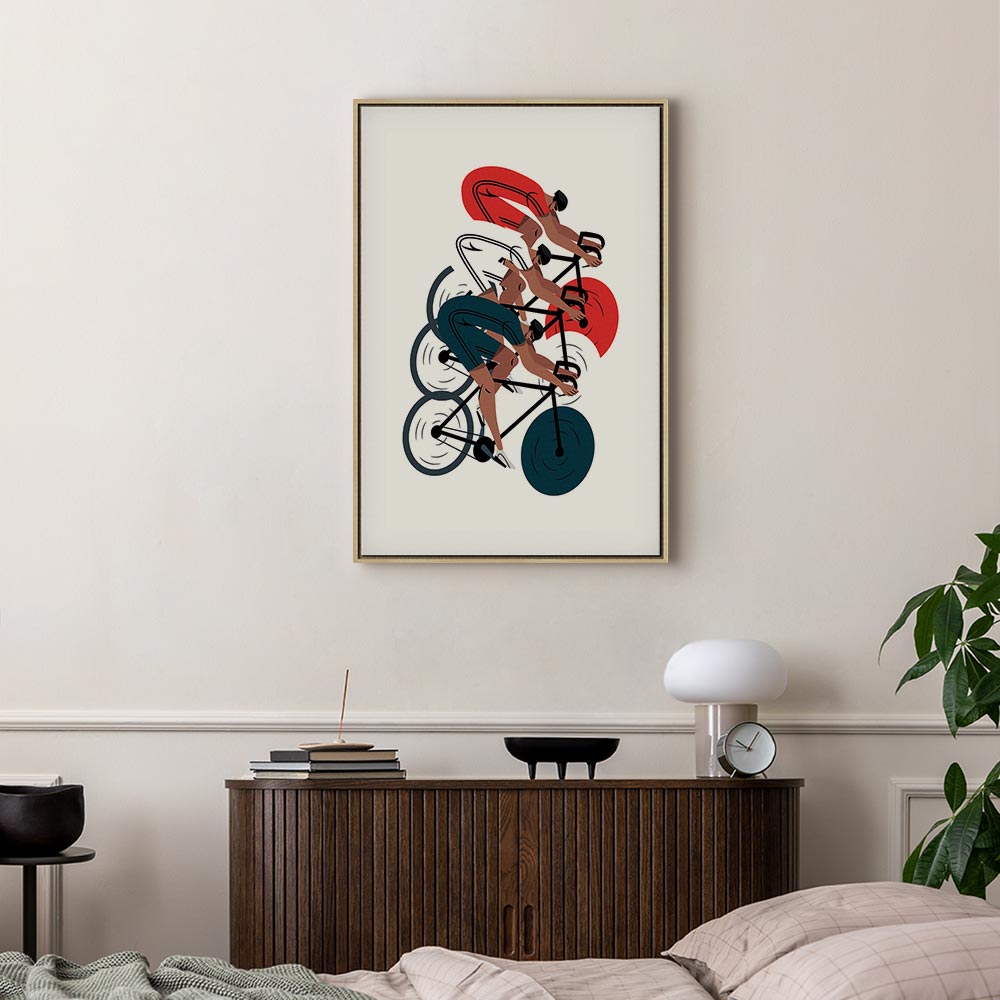 Cycling Race Illustration Sports Canvas Print