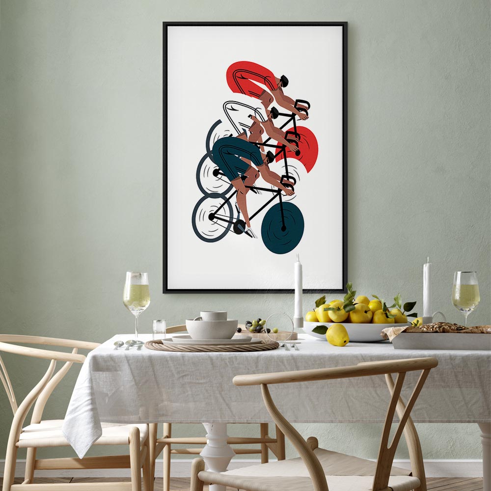 Cycling Race Illustration Sports Canvas Print
