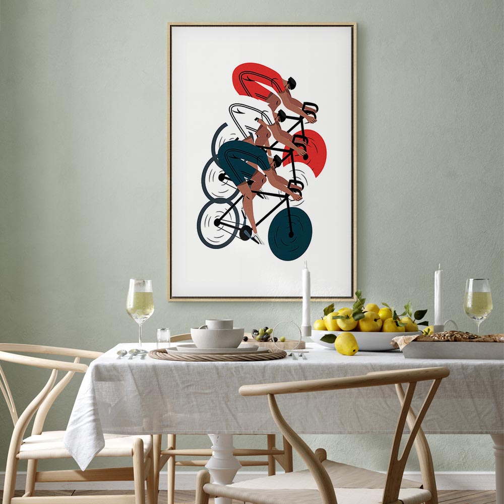 Cycling Race Illustration Sports Canvas Print