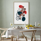 Cycling Race Illustration Sports Canvas Print