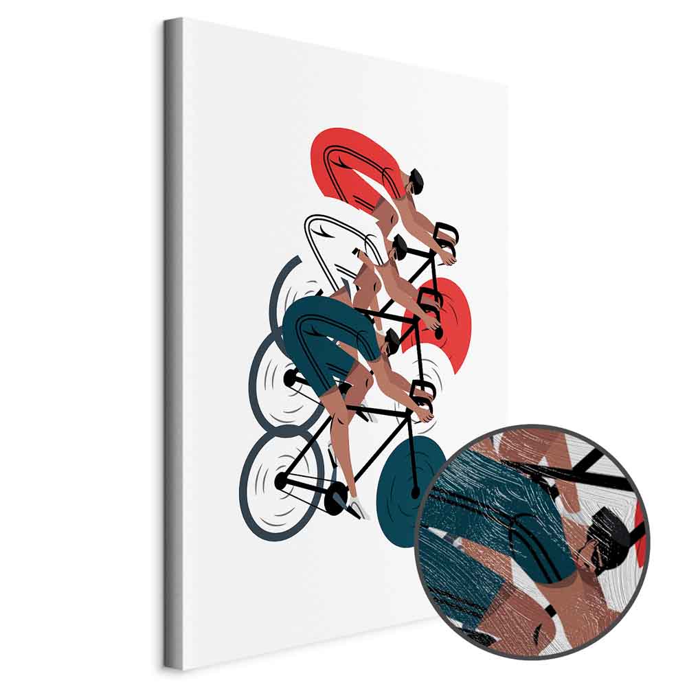 Cycling Race Illustration Sports Canvas Print