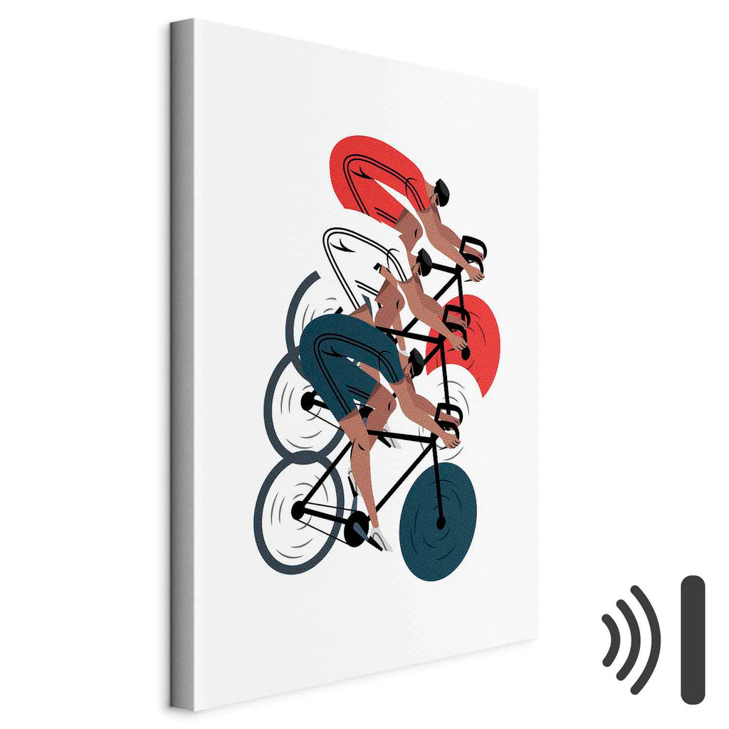 Cycling Race Illustration Sports Canvas Print