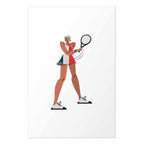 Minimalist Tennis Player Illustration Poster