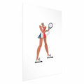 Minimalist Tennis Player Illustration Poster