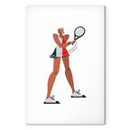 Tennis Player Illustration Sports Canvas Print