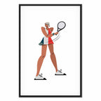 Tennis Player Illustration Sports Canvas Print