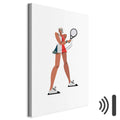 Tennis Player Illustration Sports Canvas Print