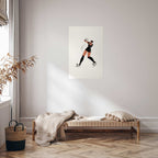 Female Volleyball Team Player Illustration Poster