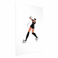 Female Volleyball Team Player Illustration Poster