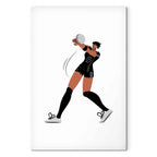 Abstract Female Volleyball Player Sports Canvas Print