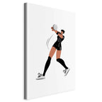 Canvas Print Abstract Female Volleyball Player Illustration