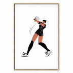 Abstract Female Volleyball Player Sports Canvas Print