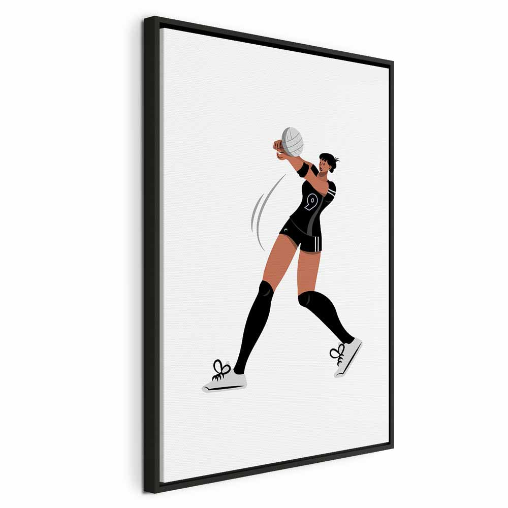 Abstract Female Volleyball Player Sports Canvas Print