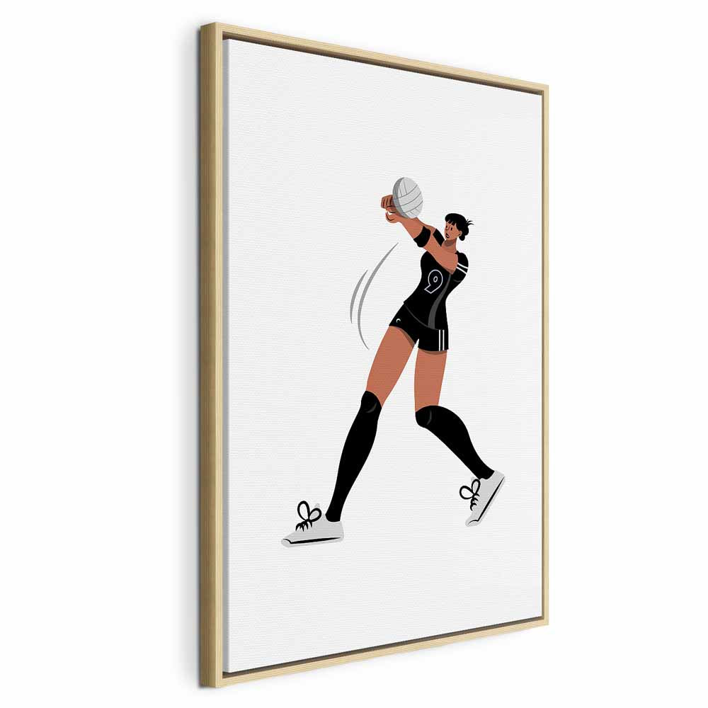 Abstract Female Volleyball Player Sports Canvas Print