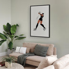 Abstract Female Volleyball Player Sports Canvas Print