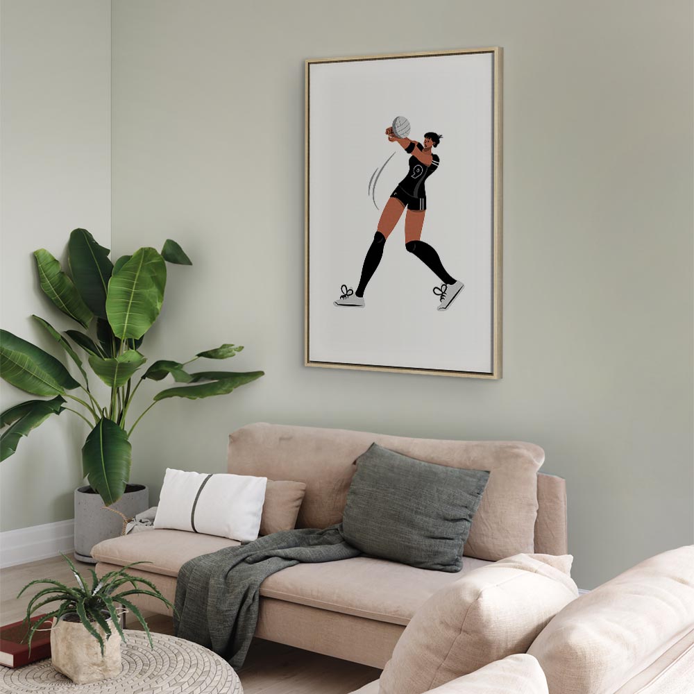 Abstract Female Volleyball Player Sports Canvas Print