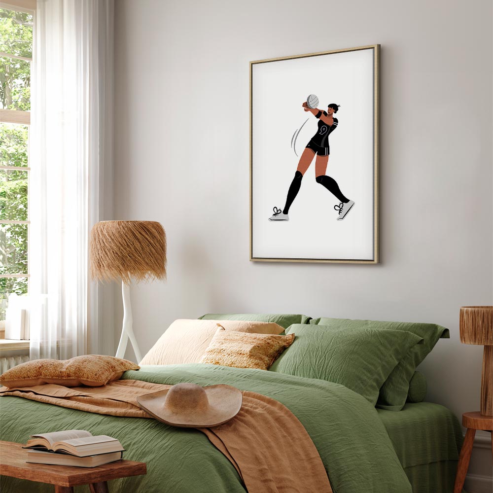 Abstract Female Volleyball Player Sports Canvas Print