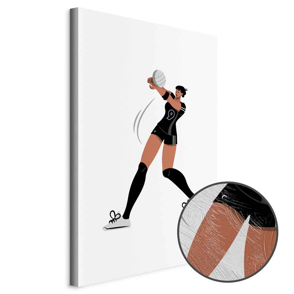 Abstract Female Volleyball Player Sports Canvas Print