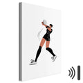 Abstract Female Volleyball Player Sports Canvas Print