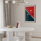 Table Tennis Ball and Racket Sports Poster