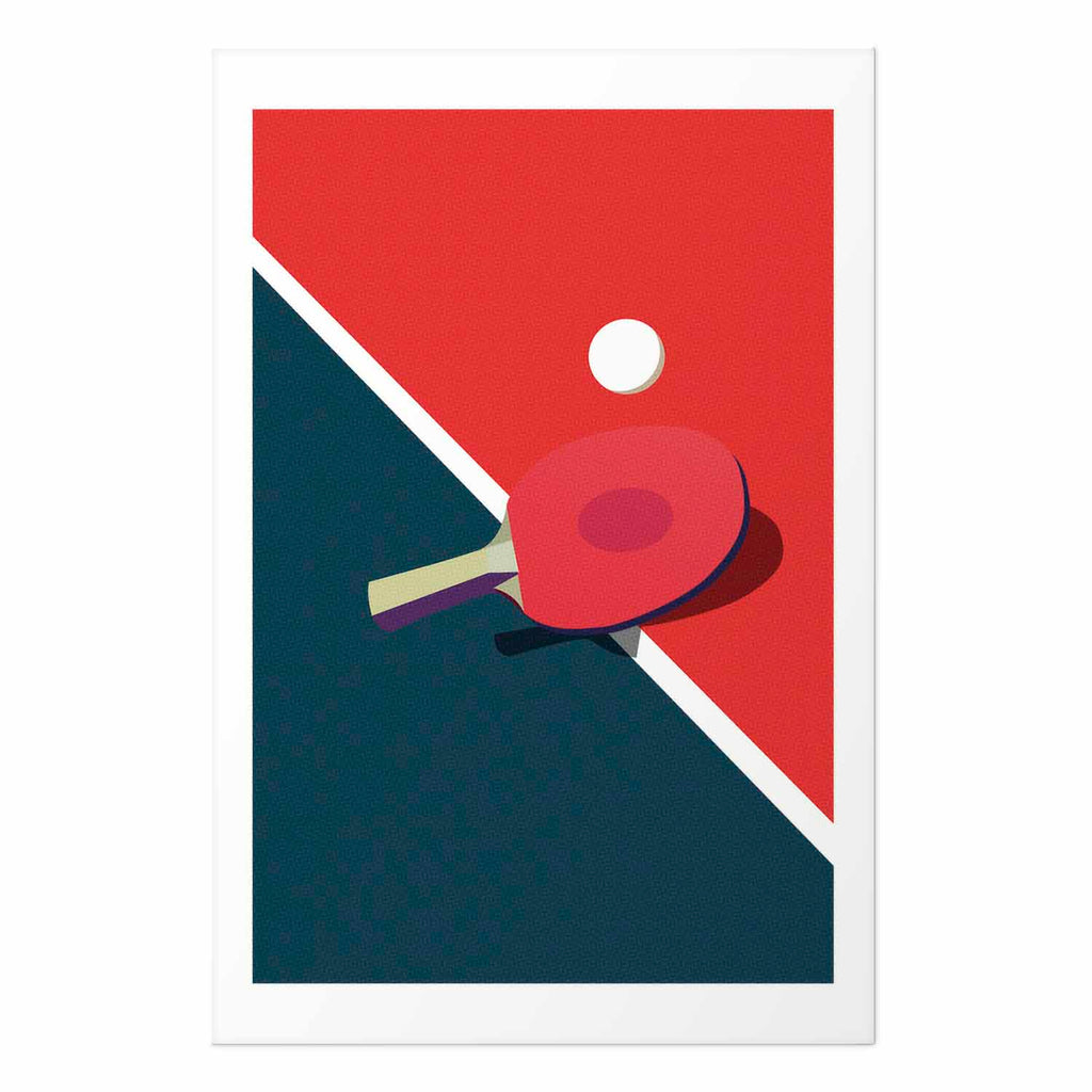 Table Tennis Ball and Racket Sports Poster