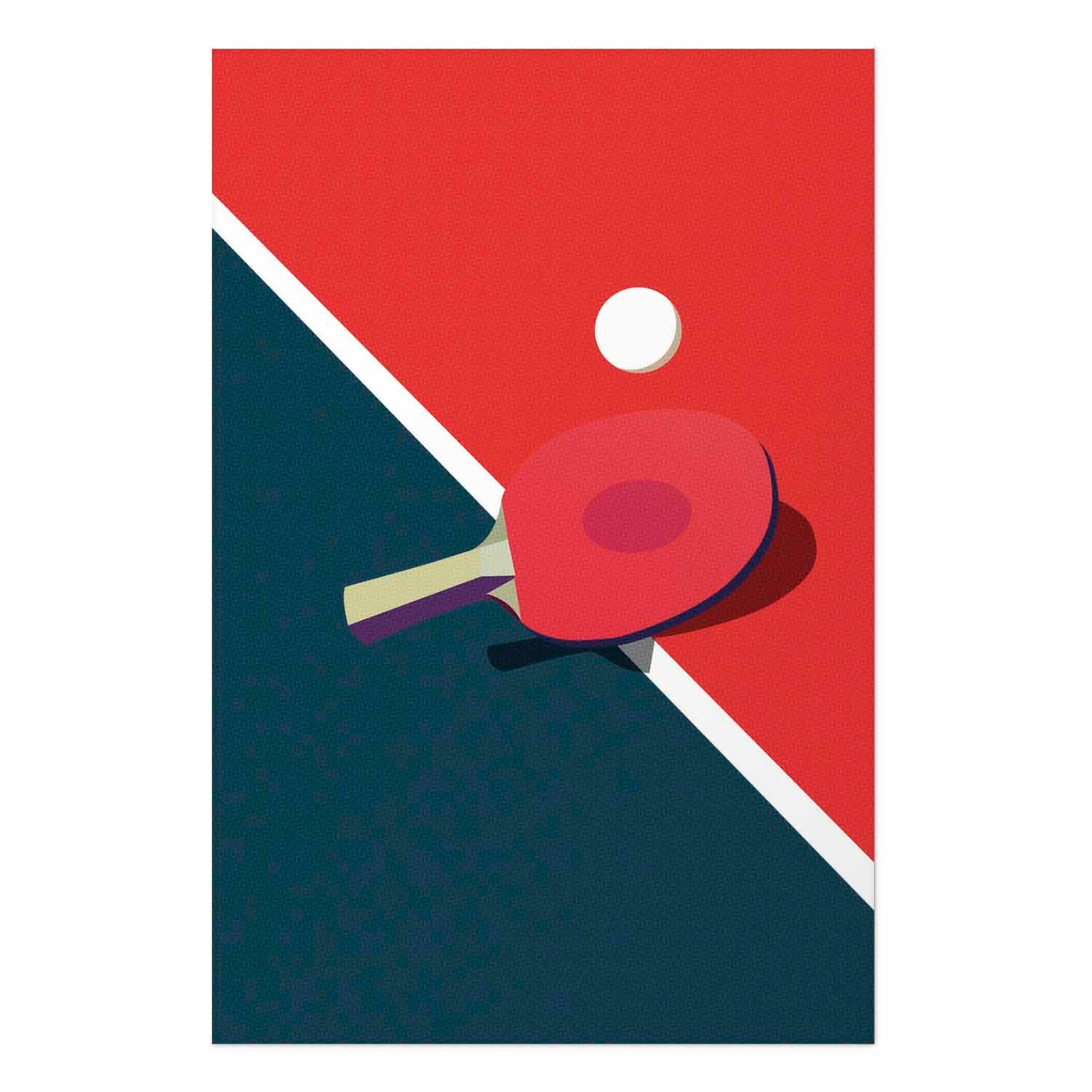 Table Tennis Ball and Racket Sports Poster