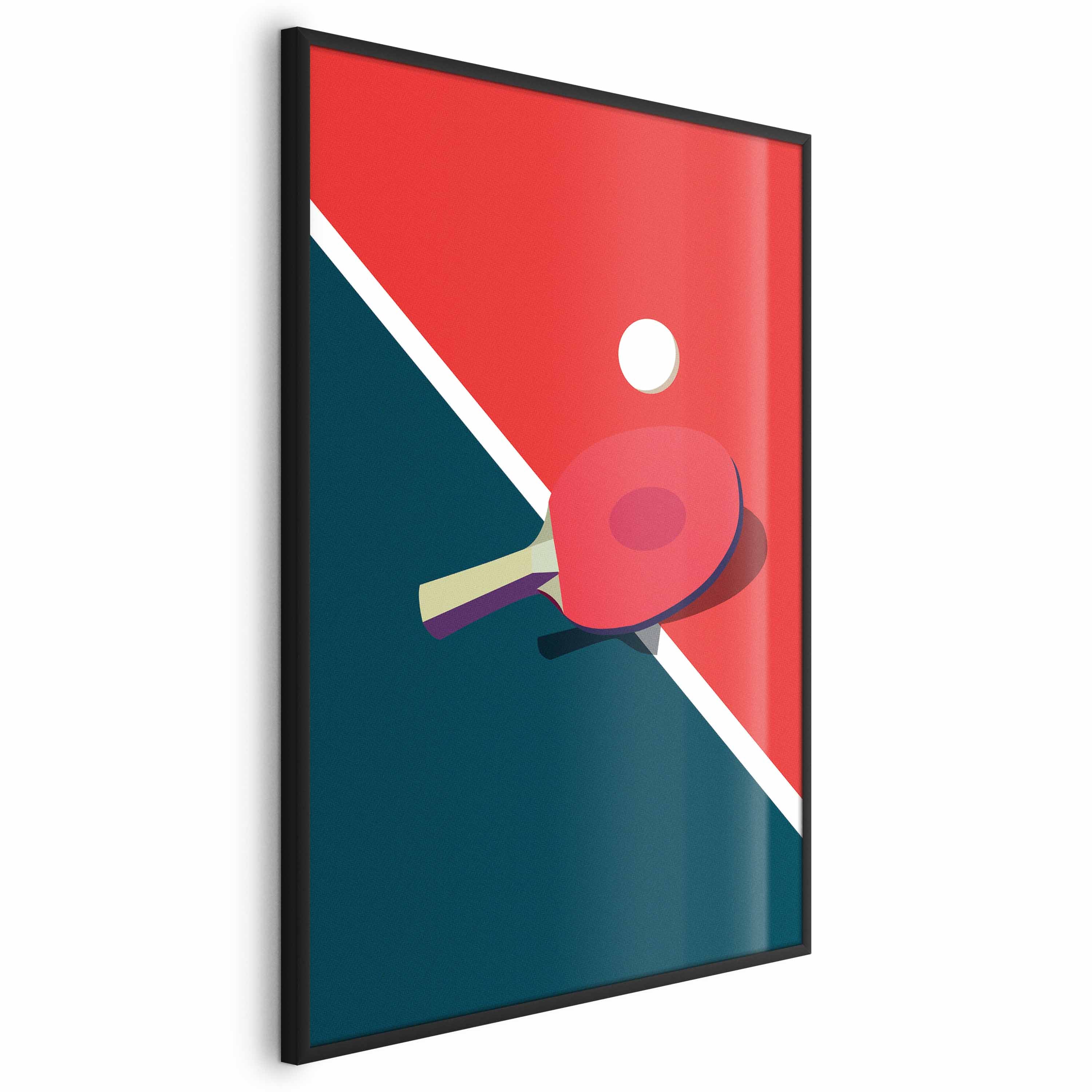 Table Tennis Ball and Racket Sports Poster