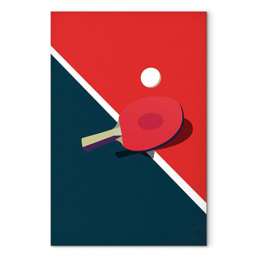 Table Tennis Racket and Ball Sports Canvas Print