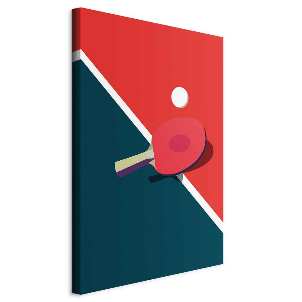 Canvas Print - Table Tennis - Racket and Ball on the Table