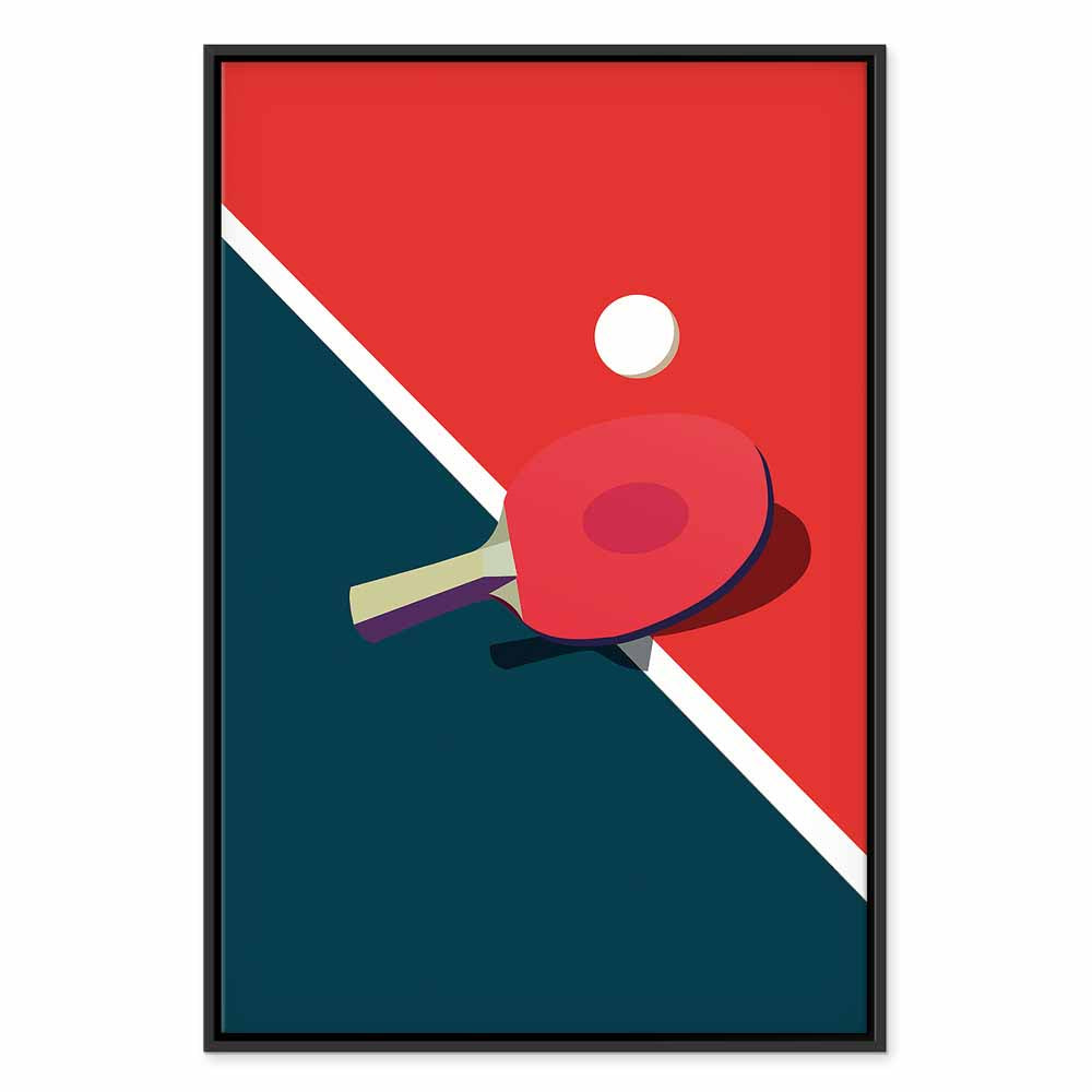 Table Tennis Racket and Ball Sports Canvas Print