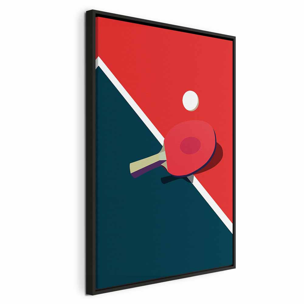 Table Tennis Racket and Ball Sports Canvas Print