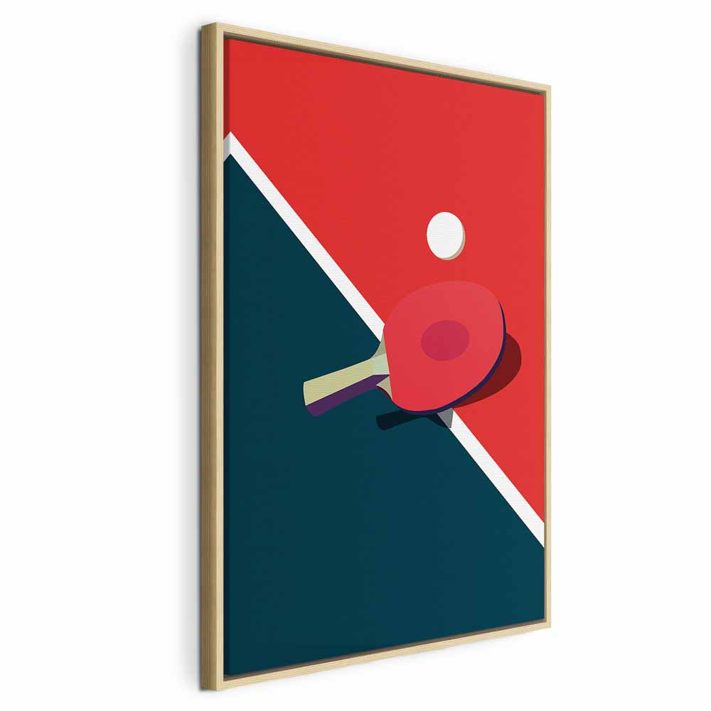 Table Tennis Racket and Ball Sports Canvas Print