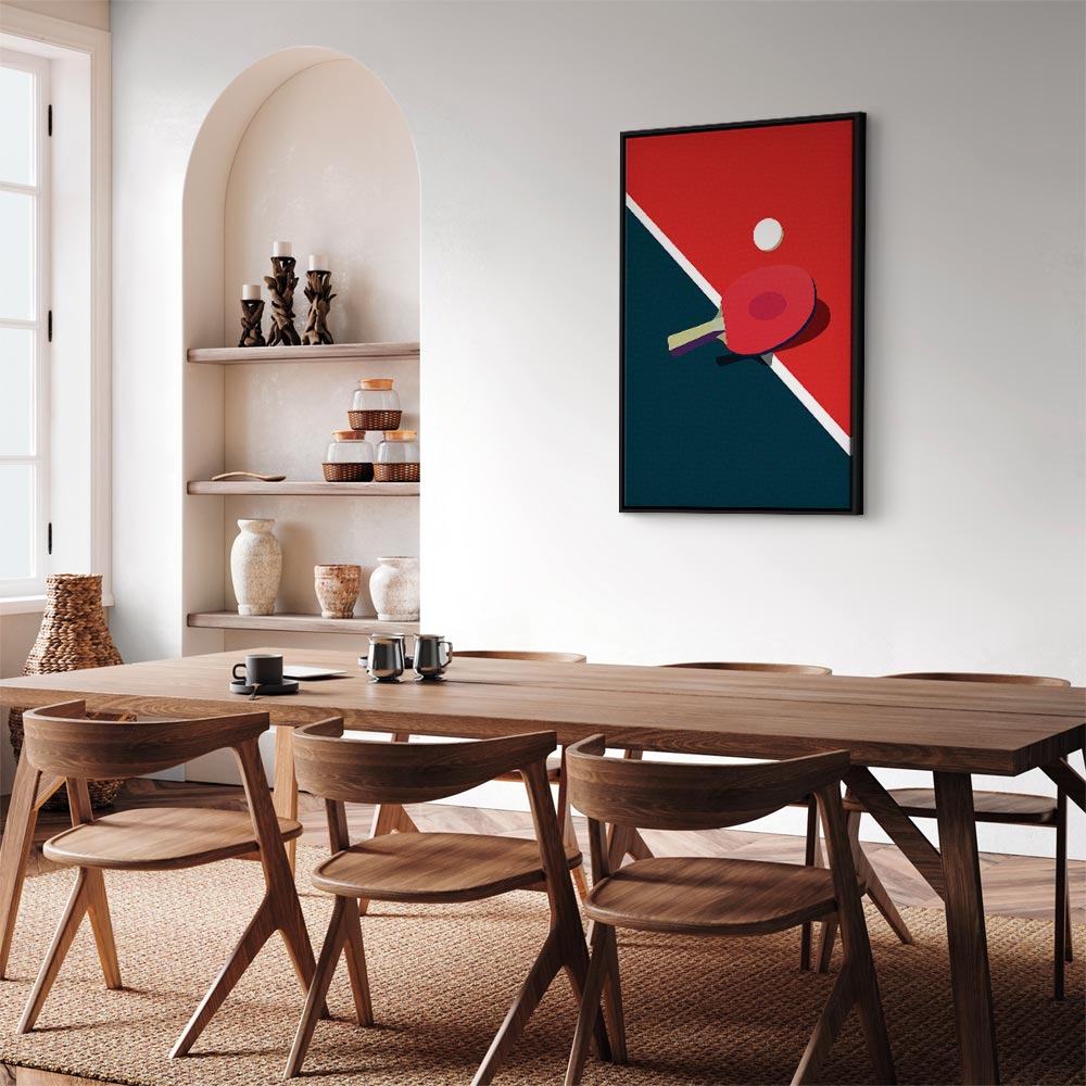 Table Tennis Racket and Ball Sports Canvas Print