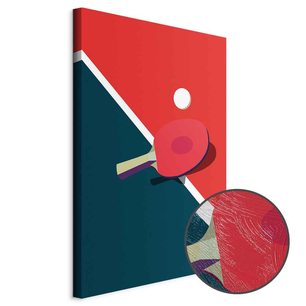Table Tennis Racket and Ball Sports Canvas Print