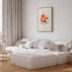 Abstract Shuttlecock Orange Sun Sports Poster