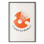 Abstract Shuttlecock Orange Sun Sports Poster