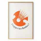 Abstract Shuttlecock Orange Sun Sports Poster