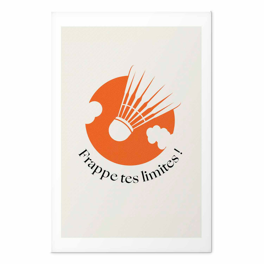 Abstract Shuttlecock Orange Sun Sports Poster