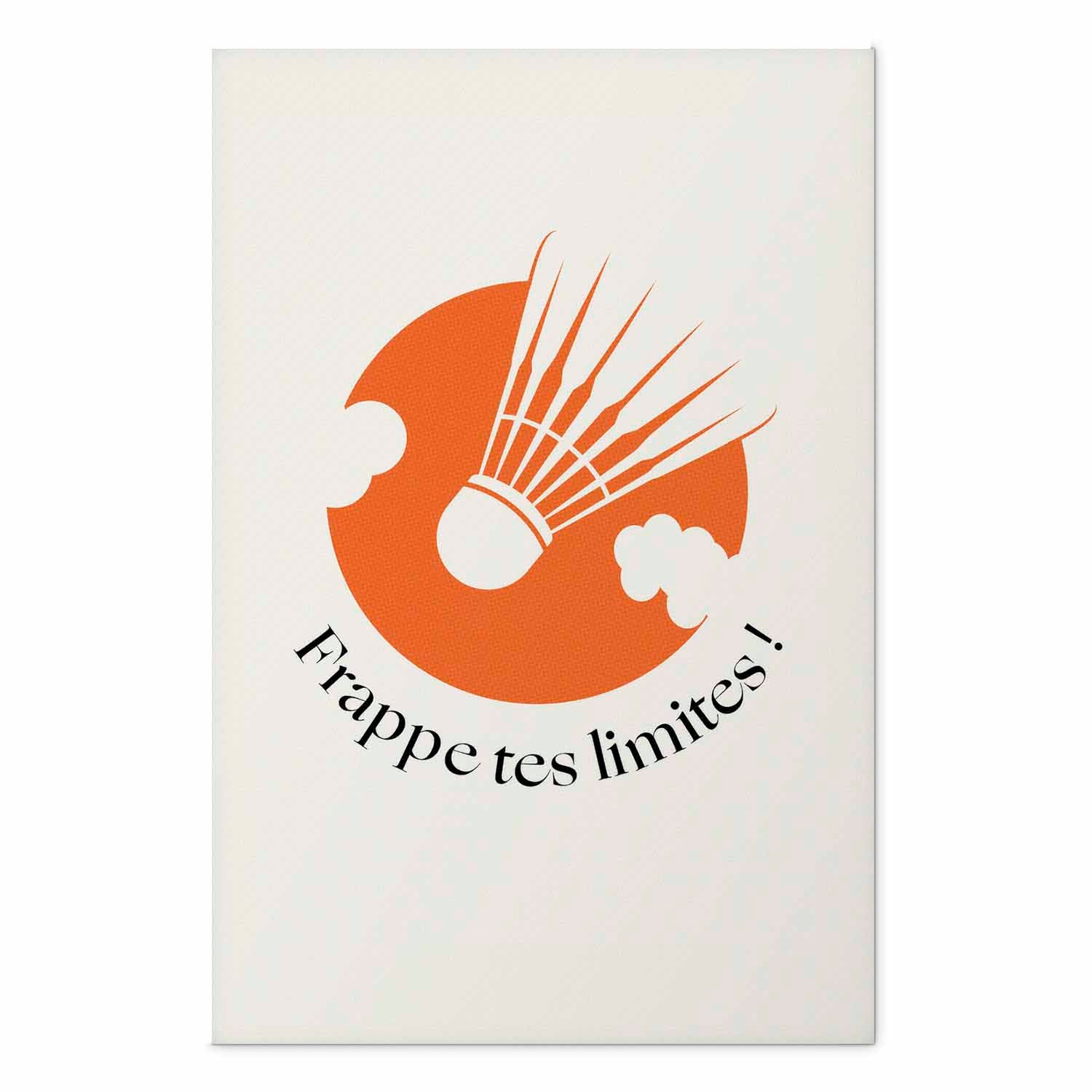 Abstract Shuttlecock Orange Sun Sports Poster