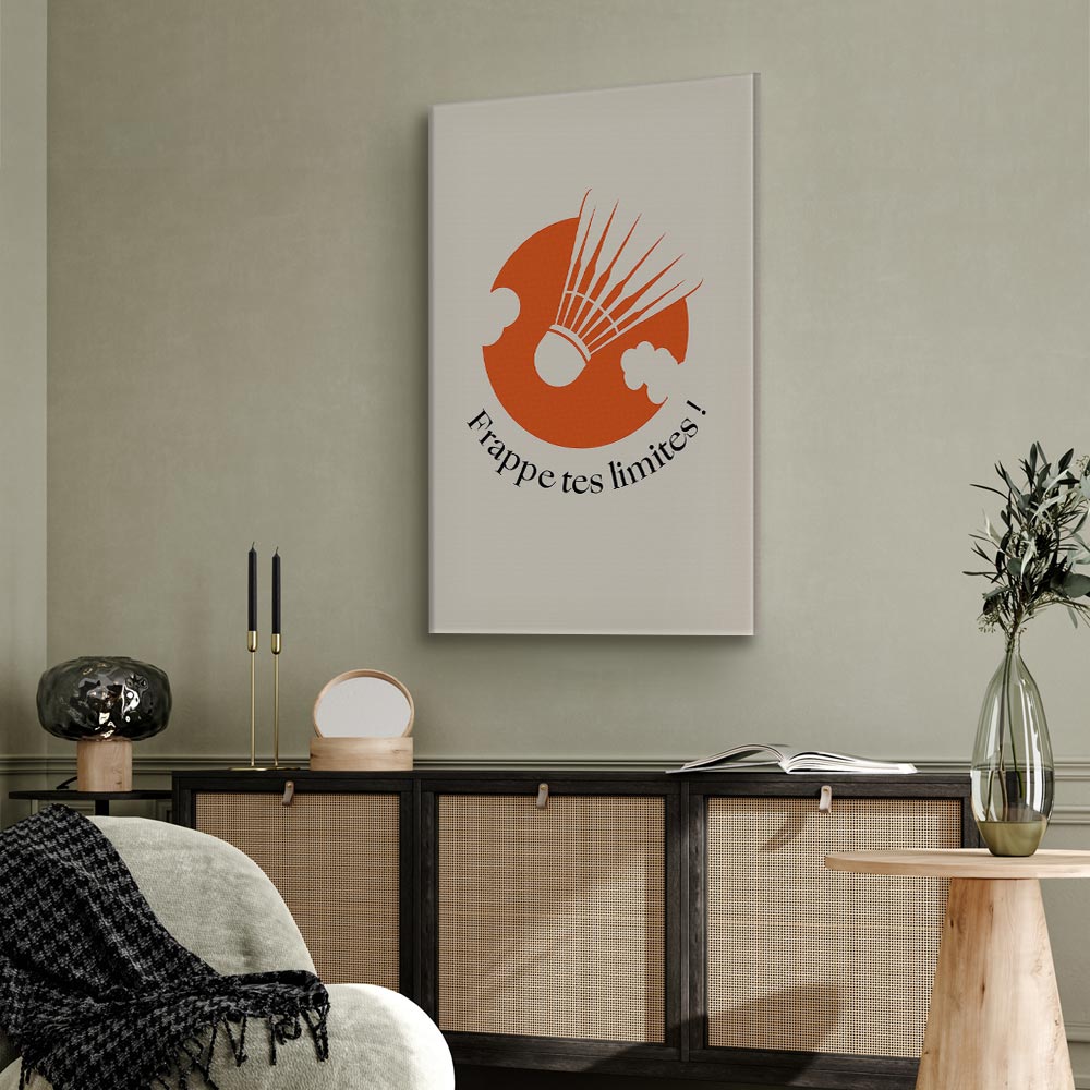 Canvas Print Abstract Badminton Shuttlecock