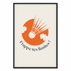 Badminton Shuttlecock Orange Circle Abstract Canvas Print