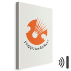 Badminton Shuttlecock Orange Circle Abstract Canvas Print