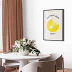 Abstract Shuttlecock Yellow Sun Sports Poster