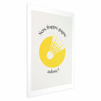 Abstract Shuttlecock Yellow Sun Sports Poster
